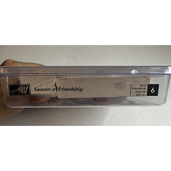 Stampin Up Season of Friendship Wood Stamp Set of 6 Tree Leaf Bird Flower Season - Picture 3 of 4